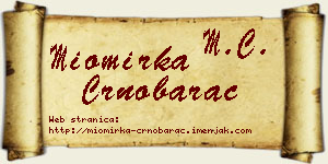 Miomirka Crnobarac vizit kartica